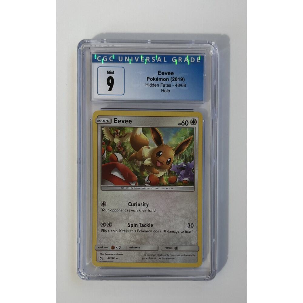 2019 Pokemon Hidden Fates Holo #48/68 Eevee CGC 9 MINT Graded Card